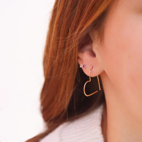 Vista 11 de Aretes de aro finos martillados, elegantes plata esterlina geométrica sólida, relleno de oro y relleno de oro rosa; para mujer por Lotus Stone