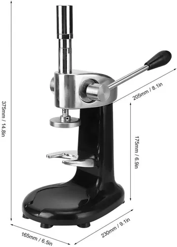 Vista 2 de Fdit Manipulación de café manual de acero inoxidable Tamper dinamométrico de café negro con base de apisonamiento para cafetería hogar