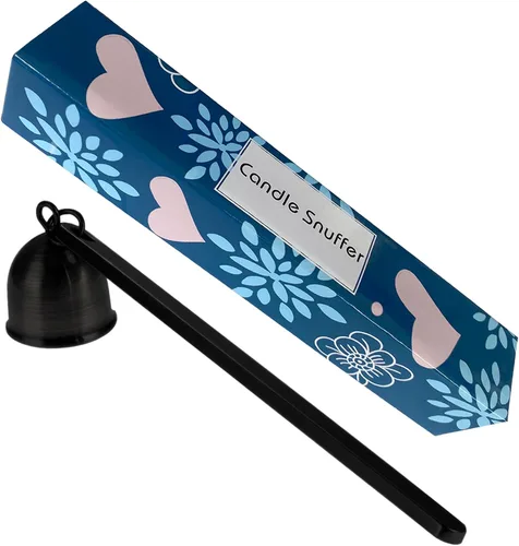Vista 6 de Snuffer de velas, extintor de llama de mecha de acero inoxidable Accesorio elegante para los amantes de las velas - Negro