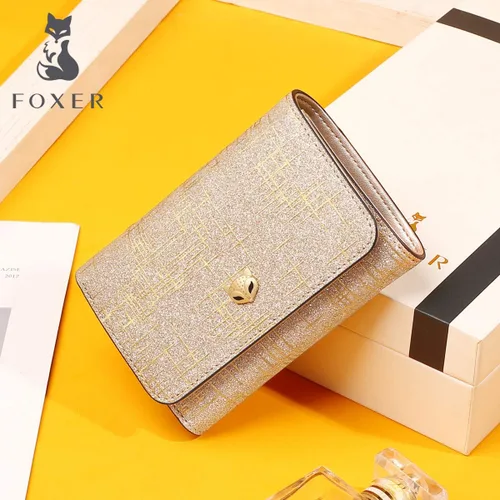 Vista 7 de FOXER - Cartera de piel para mujer con bolsillo para monedas