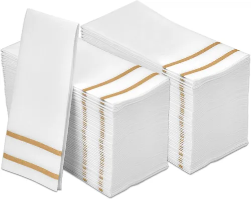 Vista 8 de Toallas de mano de papel para baño, toallas de invitados con sensación de lino, cena formal, aniversario, servilletas para mesas, habitaciones