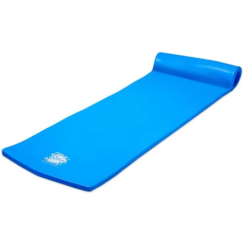 Vista 13 de TRC Recreation Foam Swimming Pool Float, Floating Water Lounger, Splash 1.25” Blanco