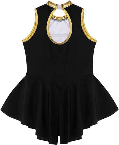 Vista 4 de Fldy Disfraz de maestro de circo para niñas y niñas, vestido de baile sin mangas, leotardo, traje de Halloween, cosplay