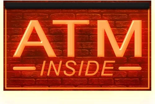 Vista 11 de 120049 ATM Inside 24 Hour Deposit Check Banking Display LED Light Letrero de neón (12 x 8 pulgadas, 16 colores por control remoto)