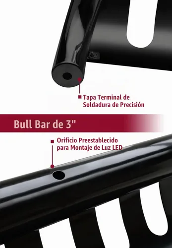 Vista 3 de TAC - Barra de parachoques de 3 pulgadas, color negro, compatible con Honda Ridgeline 2017-2026, cepillo delantero, protector de parachoques