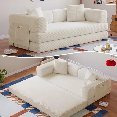 Vista 12 de Sofá cama sin hueso de 78.8 pulgadas para sala de estar, sofá