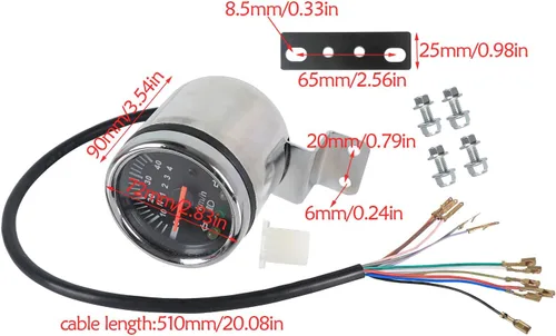 Vista 2 de TDPRO KM/H odómetro velocímetro medidor para motocicleta Dirt Pit bike ATV