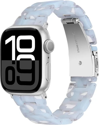 Vista 9 de Miimall Women Resin Bands for Apple Watch Series 10 9 8 7 6 5 4 3 2 1 Ultra SE Colorful Dressy Cute Classy Lightweight Comfort 38mm 40mm 41mm 42mm