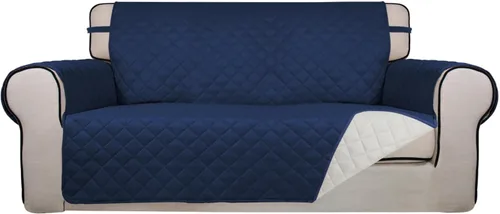 Vista 8 de PureFit - Funda de sofá acolchada reversible, protector de muebles impermeable, funda de sofá lavable con espuma antideslizante y correas elásticas