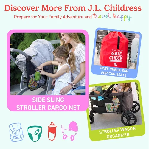 Vista 8 de J.L. Childress Cool 'N Cargo - Enfriador y organizador para cochecito y vagón - Ajuste universal - Aislado - Se fija a cochecitos, vagones