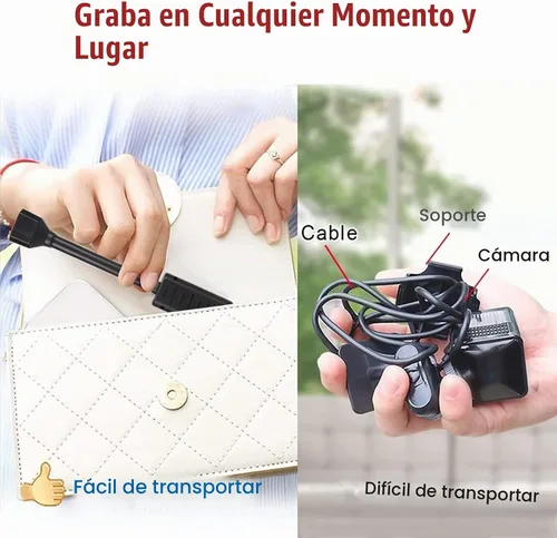 Vista 8 de GOWENIC Mini cámara 1080P, cámara interior con detección de movimiento función de visión nocturna, para, admite grabación en bucle, inserción