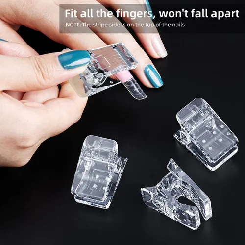 Vista 5 de Beloving 10 clips para puntas de uñas, gel de extensión de uñas de construcción rápida para kit de uñas postizas y herramientas de manicura de doble