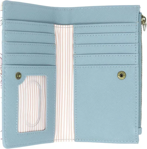 Vista 3 de Loungefly Disney Dumbo - Cartera doble con estampado de Dumbo en color azul talla M