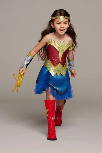 Vista 2 de CHASING FIREFLIES Disfraz definitivo de Wonder Woman para niñas