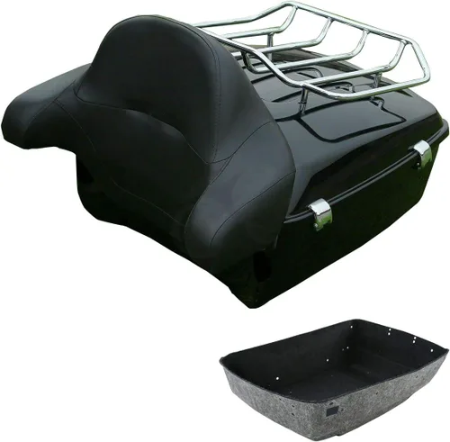 Vista 7 de XFMT Maletero de Motocicleta 34,8 cm de Negro Mate para Harley Touring Road King Street Glide Road Glide Electra Glide Ultra Classic '14-Posterior