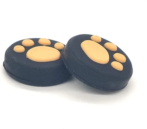 Vista 2 de 2 x Controlador analógico de silicona para Nintendo Switch NS Controller Joy-Con ThumbStick lindo gato pata garra (Khaki)