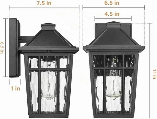 Vista 3 de Darkaway - Luces de pared exteriores para porche, accesorios de iluminación