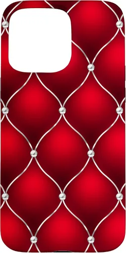 Vista 31 de Red Ombre Quilted Bling Funda para iPhone 17