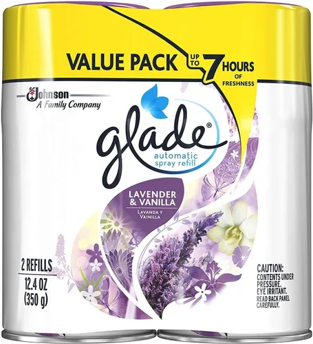 Vista 2 de Glade Recambio automático en aerosol, lavanda y vainilla, 6.2 onzas, (paquete de 6)