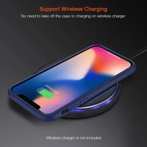 Vista 6 de TENDLIN Compatible con iPhone Xs Max, funda translúcida mate dura con parachoques de silicona suave, cómoda funda (azul)