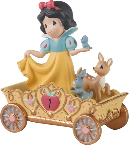 Vista 2 de Precious Moments Disney Figurina de Desfile de Cumpleaños – Blancanieves Edad 1 – Coleccionable de Regalo para el Primer Cumpleaños de Bebé Niña
