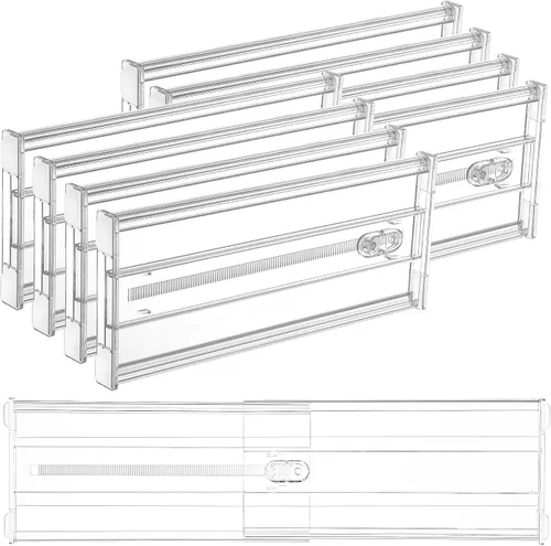 Vista 17 de Vtopmart Separadores de cajones de 2.36” con inserciones expandibles, organizador de cajones de cocina ajustable de 12.8"-22.3", separador