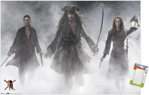 Vista 15 de Trends International Disney Pirates of the Caribbean: At World's End - Póster de pared de grupo, 14.725 x 22.375 pulgadas, versión enmarcada