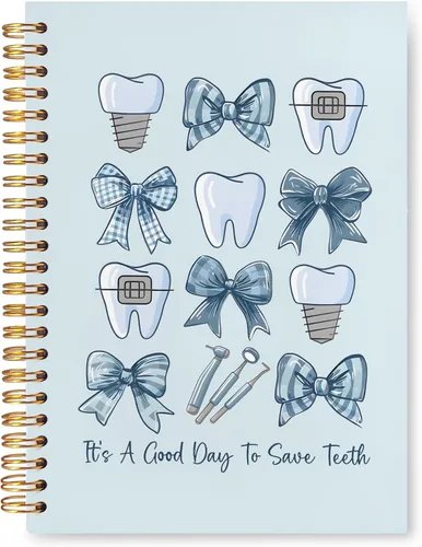 Vista 17 de Regalos para Dentistas, Cuaderno Diario, Regalos para Asistente de Higiene Dental y Oficina para Mujeres, Cuaderno de Espiral de Tapa Dura 14x21 Cm
