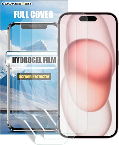 Vista 12 de LOOKSEVEN Paquete de 3 películas de hidrogel para iPhone 7, iPhone 8, iPhone SE2 2020, iPhone SE3 2022, protector de pantalla de TPU suave