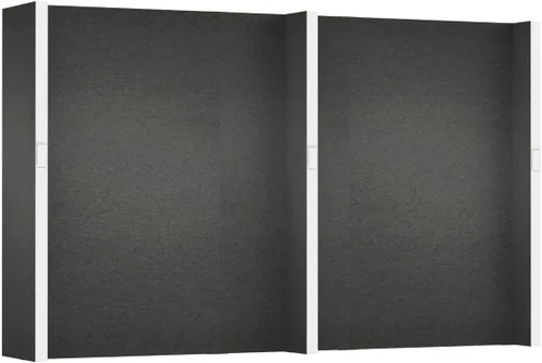 Vista 59 de EverPanel - Kit de pared modular de 7 x 7 pies, color azul oscuro SoundSorb con ribete negro, divisor de habitación, paneles de pared entrelazados