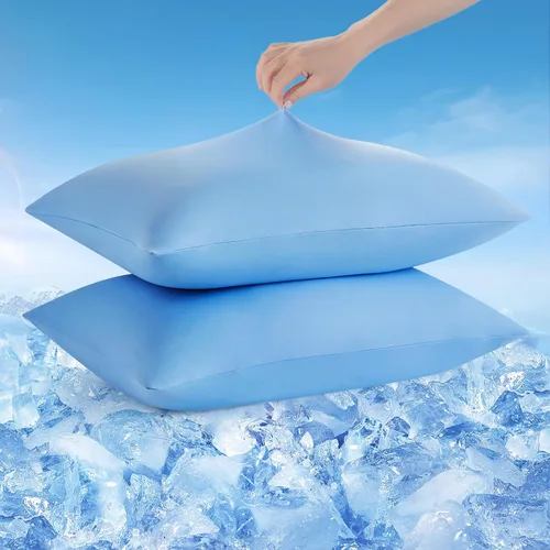 Vista 10 de Avolare Fundas de almohada de enfriamiento, paquete de 2 Arc-Chill Q-max>0.5 Funda de almohada tamaño King para verano, protector de almohada