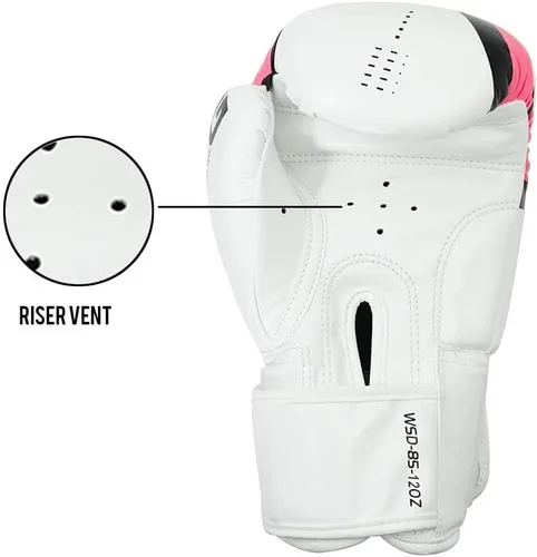 Vista 5 de Luwint Guantes de boxeo para niños y jóvenes, 4 onzas, 6 onzas, 8 onzas, guantes de entrenamiento premium para 3-5, 6-10, 10-12 años y adolescentes