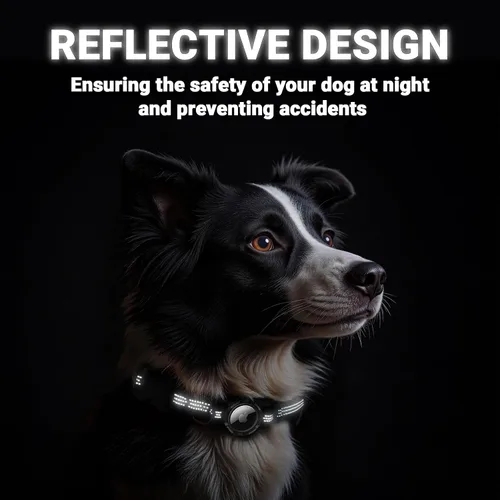 Vista 4 de Collar para Perros AirTag, Impermeable IP68 Collares para Perros con Air Tag Integrado Reflectantes, Ultra-Duradero, Cómodo Acolchado, Collares