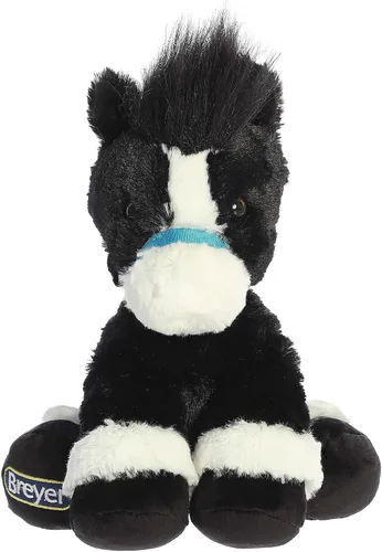 Vista 2 de Aurora® Exquisito Breyer® Bridle Buddies - Peluche de caballo - Detalles realistas - Juego imaginativo - Negro 11 pulgadas