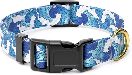 Vista 18 de Rnivvi Collar para perros pequeños, bonito collar resistente y ajustable para cachorros con hebilla de liberación rápida para machos, hembras