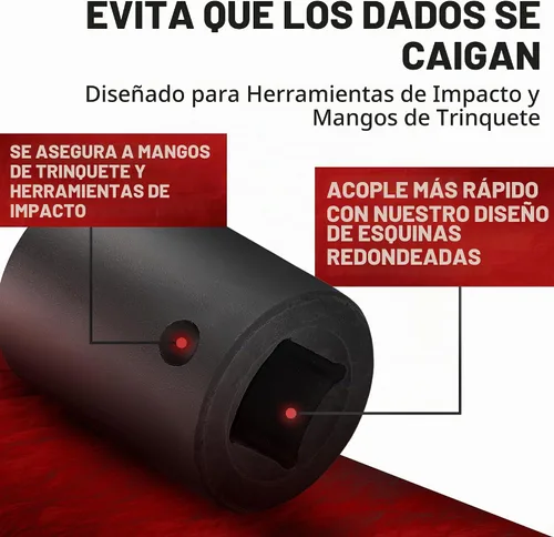 Vista 4 de TIGHTSPOT - Zócalo poco profundo de 1/2" Dr 1 1/2 pulgadas, antirredondo, 6 puntos, acero CRMO