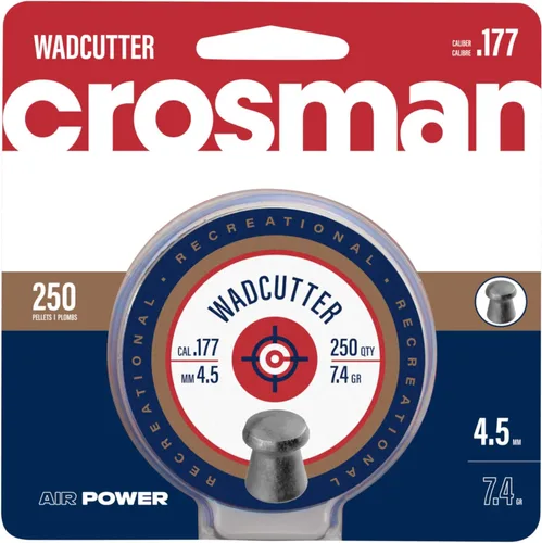 Vista 4 de Crosman 6177 perdigones calibre 0.177 de 7.4 granos con punta plana Wadcutter (250 unidades)