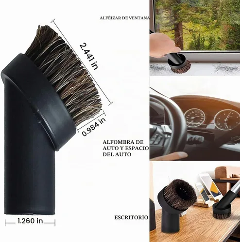 Vista 6 de ANBOO Juego de accesorios de vacío, accesorios de aspiradora de 1 1/4 pulgadas, kit de limpieza, accesorios de cepillo de piso de madera dura