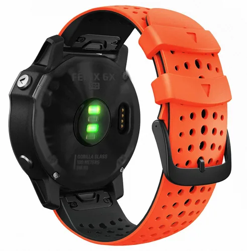 Vista 9 de Abanen Correa de reloj de silicona para Garmin Fenix 8 2.008 in, epix Pro de 2.008 in, Instinct 2X / Instinct 3 de 1.77 pulgadas, ajuste rápido 26