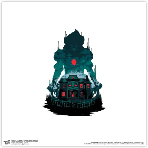 Vista 9 de Trends International Gallery Pops IT Chapter Two - Póster ilustrado de pared de Neibolt House, 12 x 12 pulgadas, versión de marco negro