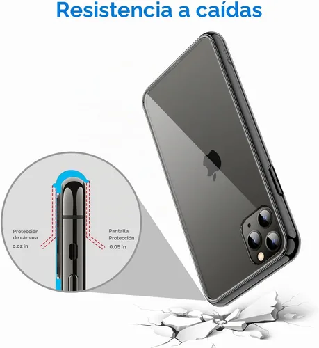 Vista 6 de JETech Funda para iPhone 11 Pro Max, antiamarilleo, color negro
