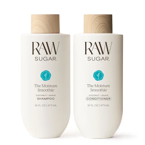 Vista 11 de Raw Sugar The Moisture Smoothie Bundle - Champú, acondicionador y mascarilla capilar, cuidado del cabello para cabello seco dañado, formulado sin