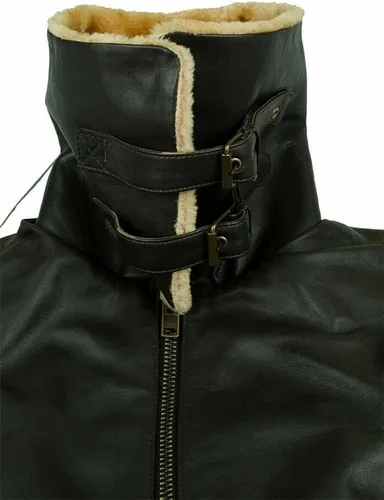 Vista 7 de Chaqueta clásica de cuero para hombre, estilo Choco para motocicleta, Cafe Racer Retro marrón