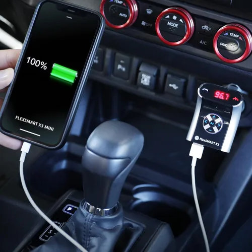 Vista 5 de GOgroove FlexSMART X3 transmisor FM por bluetooth con manos libres, Plateado