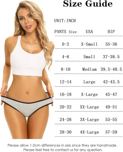 Vista 5 de POKARLA Bragas de bikini de corte alto para mujer, ropa interior de algodón suave y elástica, paquete de 6 unidades (regular y talla grande)