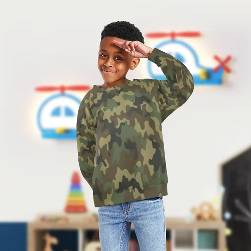 Vista 46 de Plaaee Sudadera de forro polar de manga larga con cuello redondo para niños o niñas, estampado de camiones monstruos, 4T