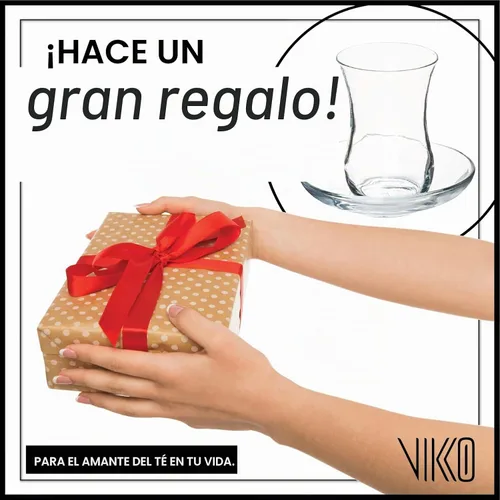 Vista 7 de Vikko Vasos y platillos de té turcos, tazas de té turco de 4 onzas, juego de 6 piezas Transparente