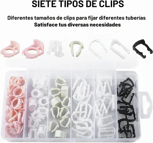 Vista 3 de 160 clips de línea de combustible para automóvil, kit de reparación de línea de combustible de nailon de 7 tamaños, repuesto de abrazadera de línea