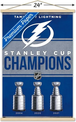 Vista 3 de Trends International NHL Tampa Bay Lightning - Póster de pared con marco magnético