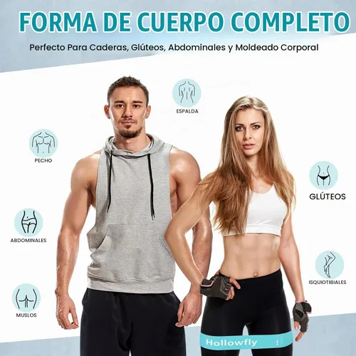 Vista 5 de Hollowfly 12 bandas de ejercicio de látex para entrenamiento de glúteos, bandas de ejercicio elásticas antideslizantes para piernas, sentadillas